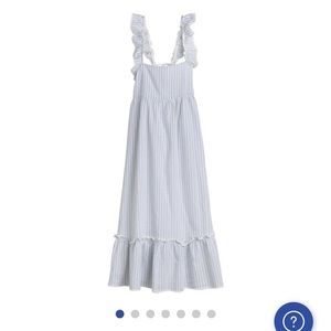 Mara Women’s light blue and white Ruffle Tie Back Maxi dress